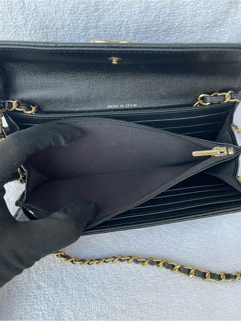🖤Black Chanel  Caviar flap long wallet